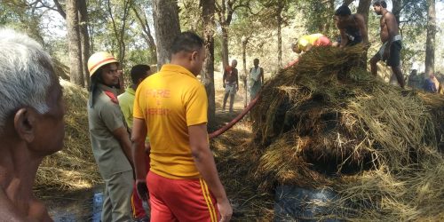 ଧାନଗଦାରେ ନିଆଁ : ଲକ୍ଷାଧିକ ଟଙ୍କାର ଧାନ ପୋଡ଼ି ନଷ୍ଟ