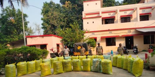 ଗଞେଇ ଚାଲାଣର ଅଭିନବ କୌଶଳ ! ଟ୍ରକ ଦୁର୍ଘଟଣା ପରେ ମିଳିଲା ୫୪ ବସ୍ତା ଆଳୁ ସହ ୨୫ ବସ୍ତା ଗଞେଇ।