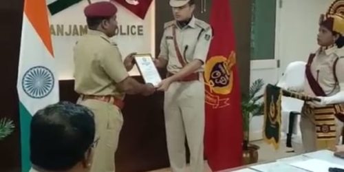 ପ୍ରତିଷ୍ଠା ଦିବସରେ ସମ୍ବର୍ଦ୍ଧିତ ହେଲେ ଭଞ୍ଜନଗରର ଦୁଇ ହୋମଗାର୍ଡ