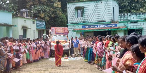 ଗ୍ରାମ ପଞ୍ଚାୟତବେହେଡା ଠାରେ ଶୁଭଦ୍ରା ଯଜନା ସଚେତନତା ରଥ ର ଶୁଭାରମ୍ଭ