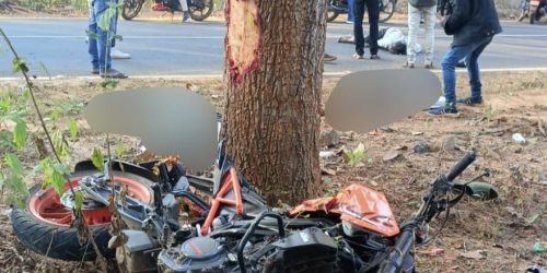 ଭାରସାମ୍ୟ ହରାଇ ରାସ୍ତା କଡ଼ ଗଛରେ ପିଟି ହେଲା ବାଇକ: ଦୁଇ ମୃତ, ଜଣେ ଗୁରୁତର