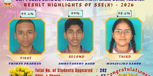 डीएवी पब्लिक स्कूल, एमसीएल जगन्नाथ क्षेत्र डेरा का सीबीएसई 10वीं में शानदार प्रदर्शन